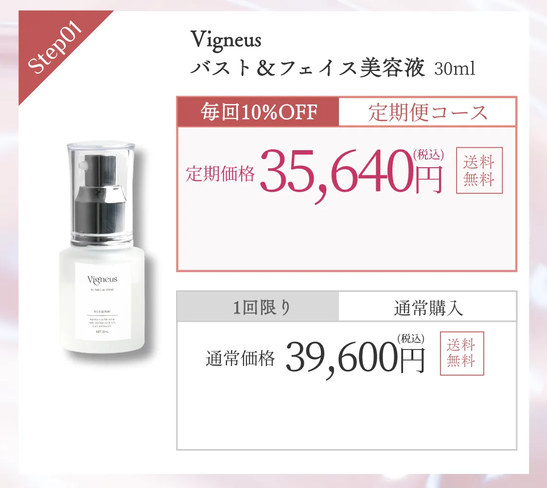 バスト美容液＆クリームセットVigneus