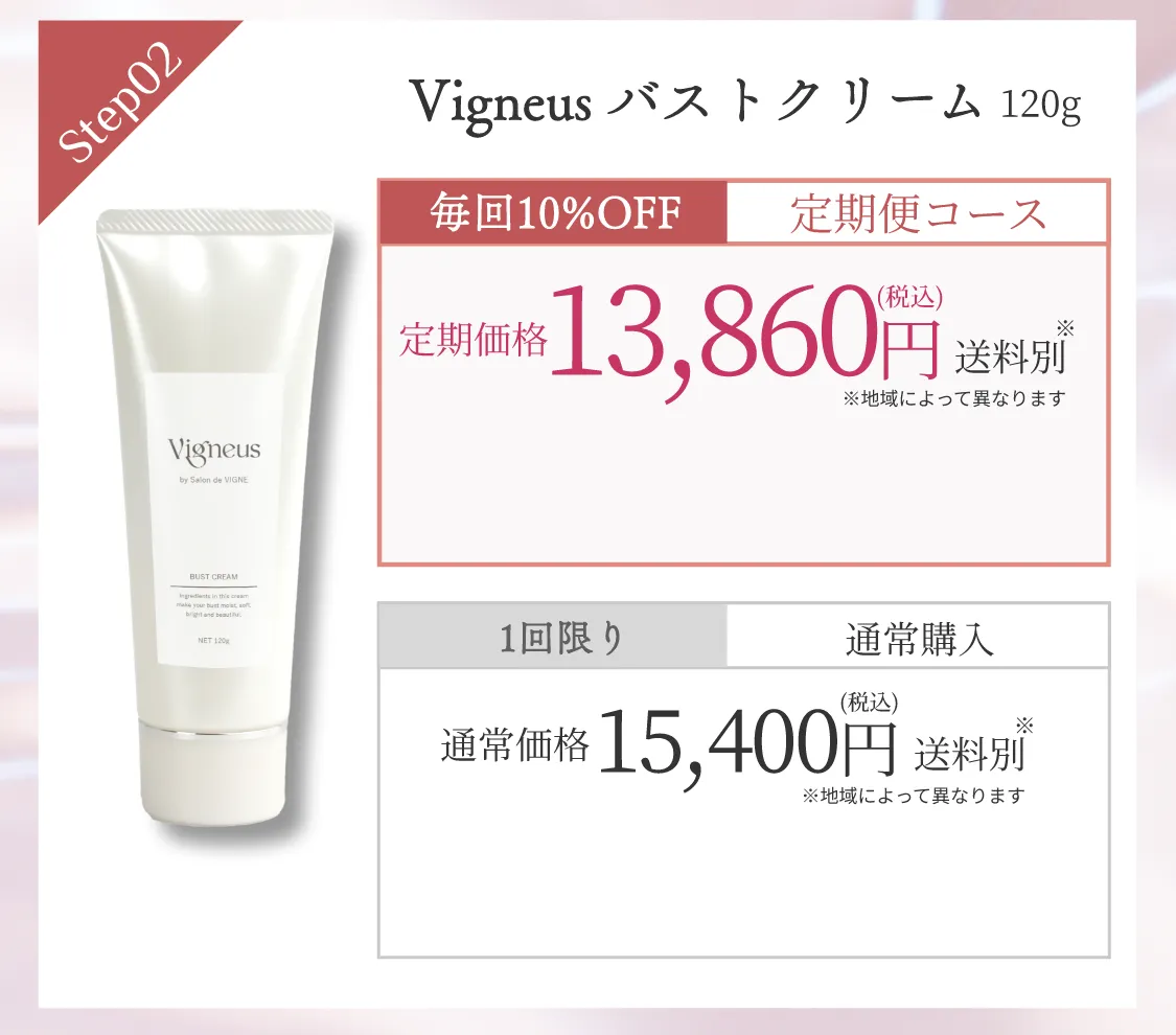 バスト美容液＆クリームセットVigneus