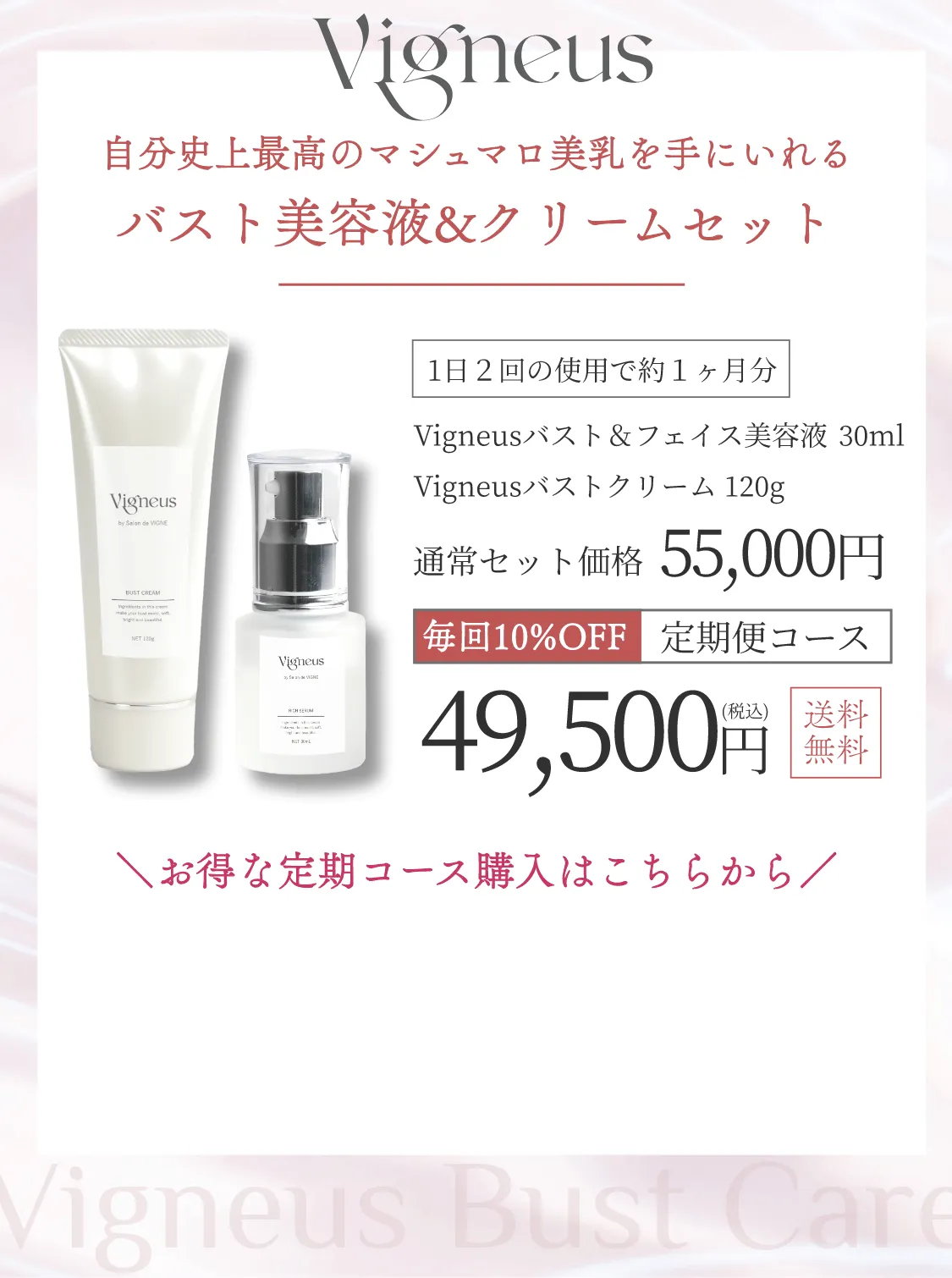 バスト美容液＆クリームセットVigneus