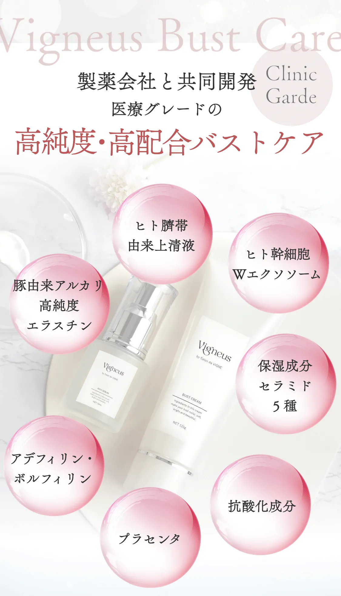 バスト美容液＆クリームセットVigneus
